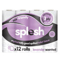 Splesh Soft & Quilted White, Lavender Aloe Vera or Lemon Toilet Tissue, 12 Rolls