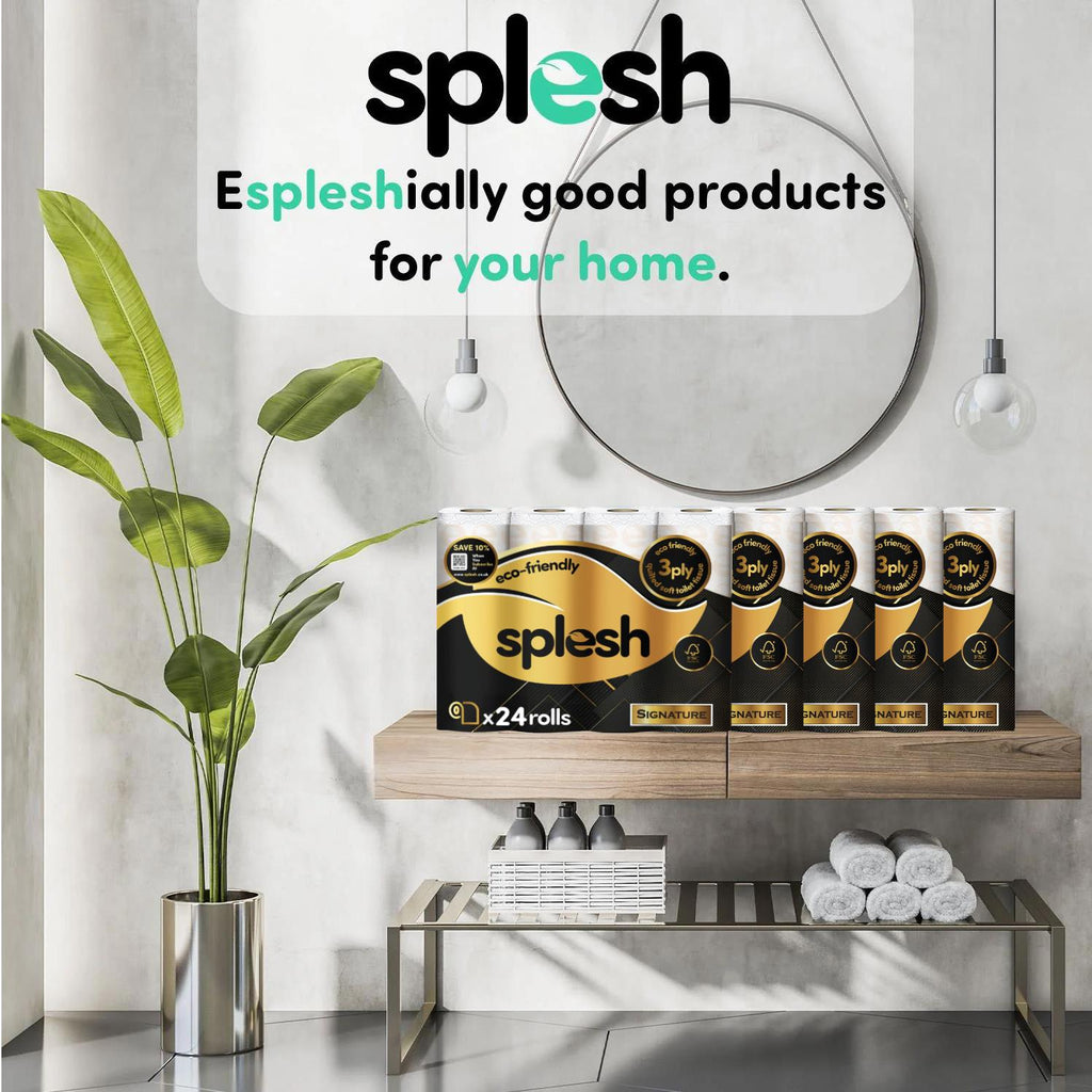 Splesh Toilet Roll Signature Scented 24 Rolls|Quilted 3-Ply Soft Toilet Paper