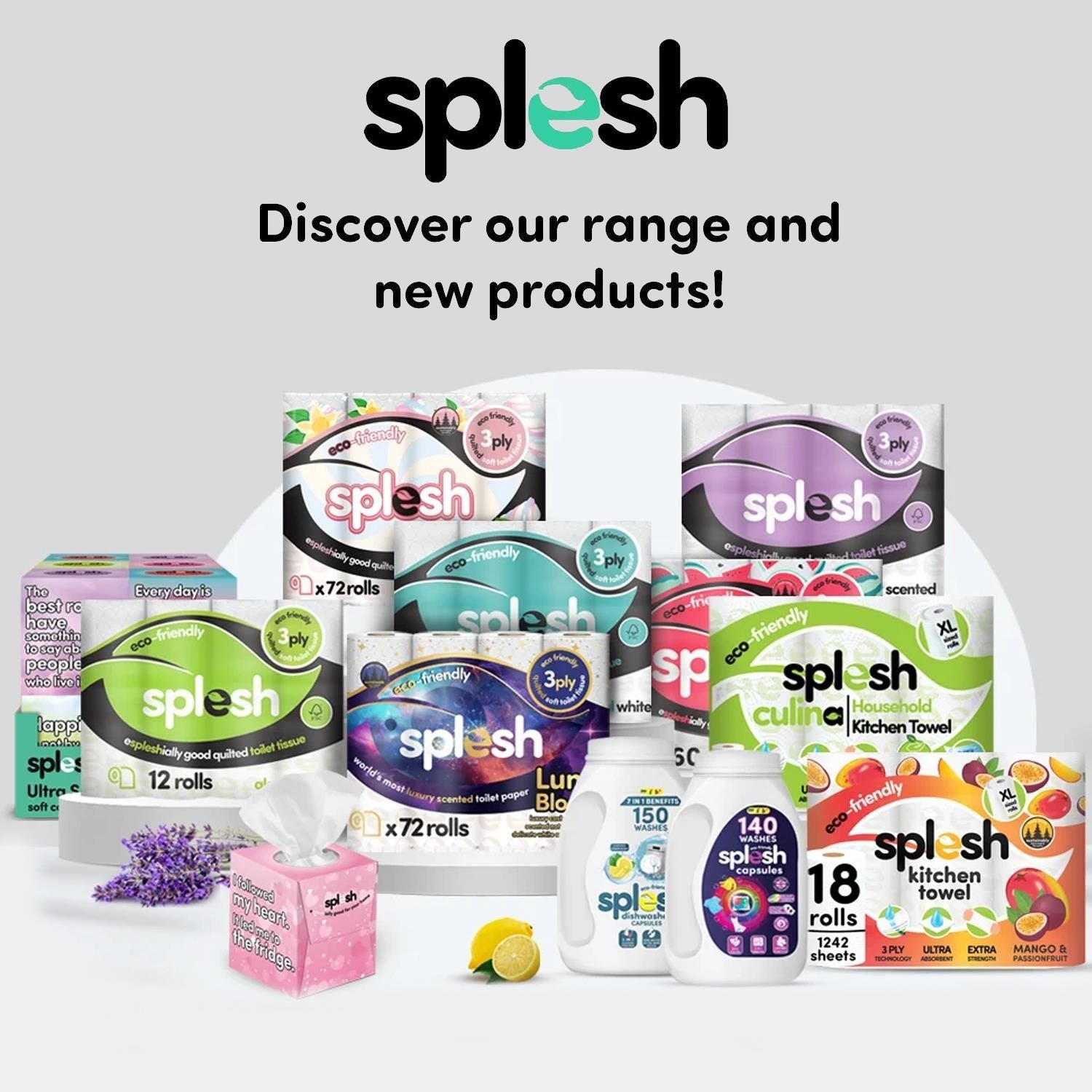 Splesh Toilet Roll Signature Scented 24 Rolls|Quilted 3-Ply Soft Toilet Paper