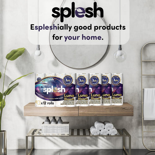 Splesh Quilted Luna Bloom 3-Ply Luxury Scented Toilet Tissue Paper, 48 Rolls