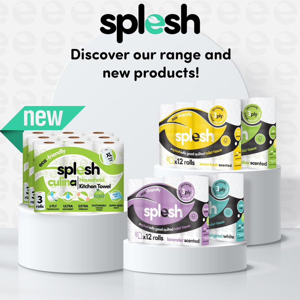 Splesh Quilted Toilet Roll Luxury Vanilla & Marshmallow 3-Ply Soft Toilet Paper, 60 Rolls
