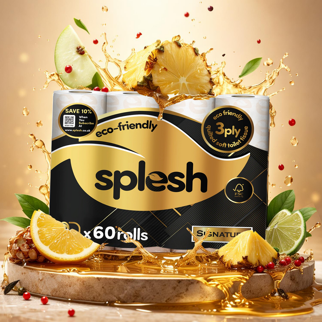 Splesh Toilet Roll Signature Scented 60 Rolls|Quilted 3-Ply Soft Toilet Paper