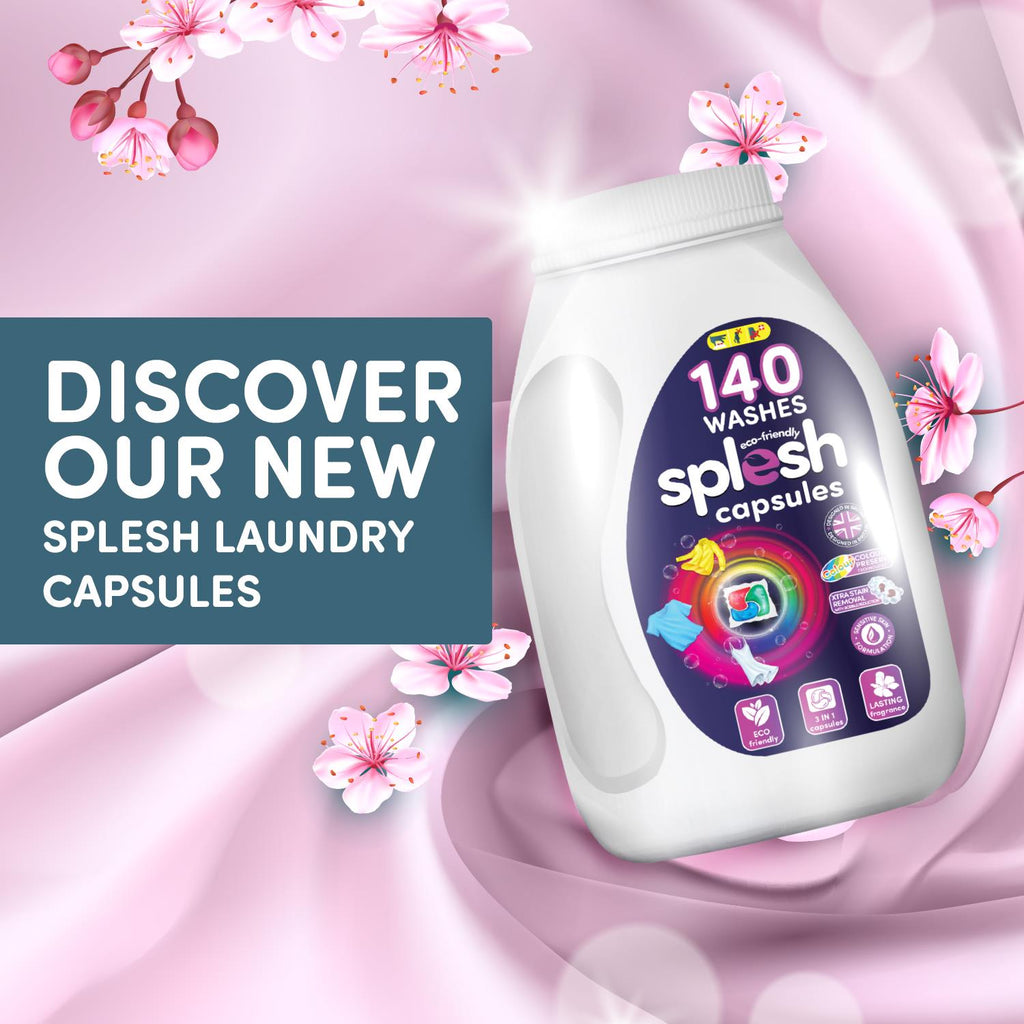 Splesh Xtra Stain Removal 3in1 Laundry Capsules, 5 Months Supply Bulk Buy 140 Washes