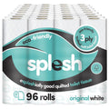 Splesh Toilet Roll, Soft & Quilted Eco-Friendly, White, 96 Rolls
